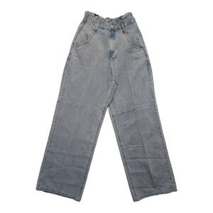 BLANK NYC Paperbag Wide Leg Jean with Elastic Waist Stand Strong XSmall